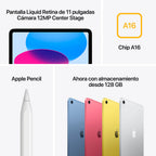 Tablet de 10,9 pulgadas HD Wi-Fi