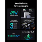 Cargador GaN de 65 W con doble puerto